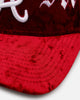 New Era Atlanta Braves 'Velvet Gothic Script' 9FORTY A-Frame Snapback Maroon