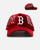 New Era Boston Red Sox 'Velvet Gothic Script' 9FORTY A-Frame Snapback Maroon