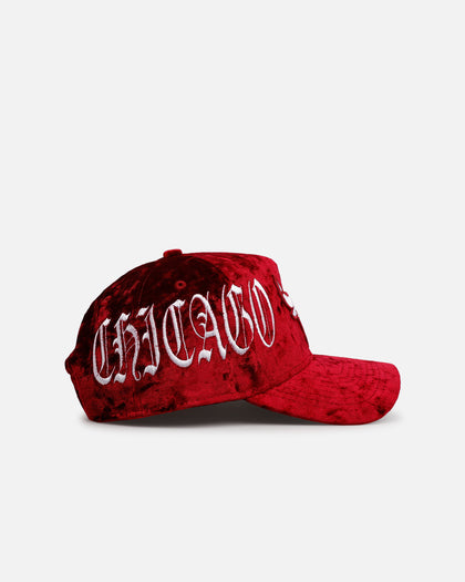 New Era Chicago Bulls 'Velvet Gothic Script' 9FORTY A-Frame Snapback Maroon