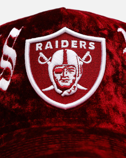 New Era Las Vegas Raiders 'Velvet Gothic Script' 9FORTY A-Frame Snapback Maroon