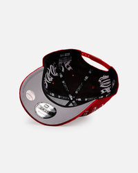 New Era Los Angeles Dodgers 'Velvet Gothic Script' 9FORTY A-Frame Snapback Maroon