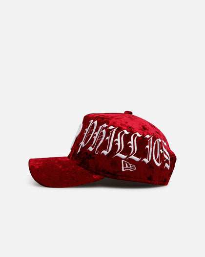 New Era Philadelphia Phillies 'Velvet Gothic Script' 9FORTY A-Frame Snapback Maroon