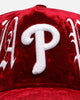 New Era Philadelphia Phillies 'Velvet Gothic Script' 9FORTY A-Frame Snapback Maroon