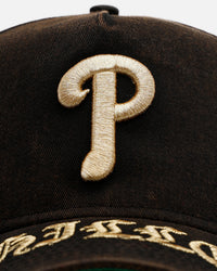 New Era Philadelphia Phillies 'Washed Gothic Visor' 9OFRTY A-Frame Snapback Black