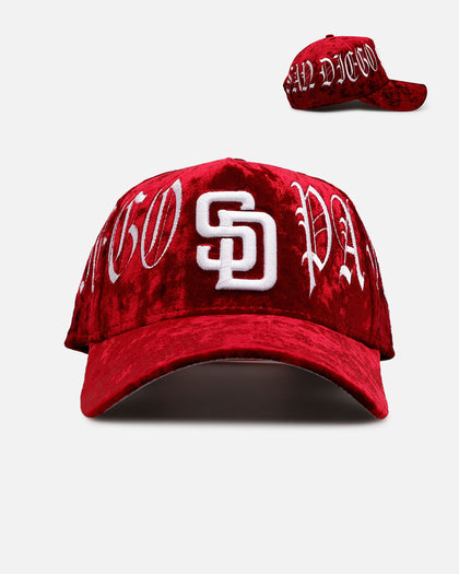 New Era San Diego Padres 'Velvet Gothic Script' 9FORTY A-Frame Snapback Maroon