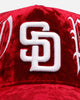 New Era San Diego Padres 'Velvet Gothic Script' 9FORTY A-Frame Snapback Maroon