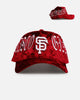 New Era San Francisco Giants 'Velvet Gothic Script' 9FORTY A-Frame Snapback Maroon