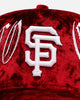 New Era San Francisco Giants 'Velvet Gothic Script' 9FORTY A-Frame Snapback Maroon