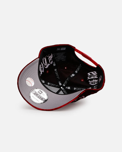 New Era San Francisco Giants 'Velvet Gothic Script' 9FORTY A-Frame Snapback Maroon