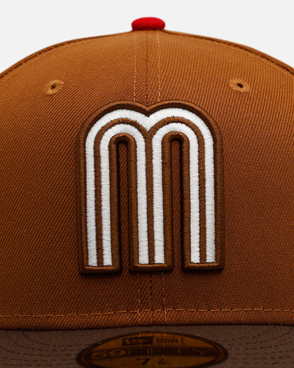 New Era Mexico National Baseball Team 'Root Beer Float' 59FIFTY Fitted Walnut