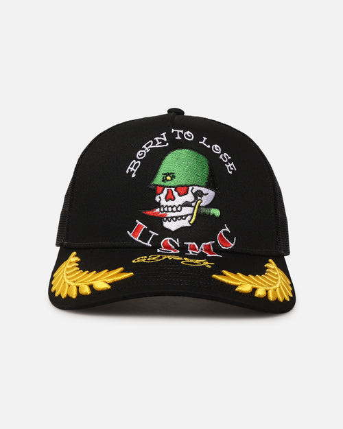 Ed Hardy Born To Lose Trucker Snapback Black