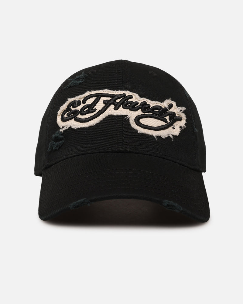 Buy Ed Hardy Distressed Strapback Cap Black with crypto