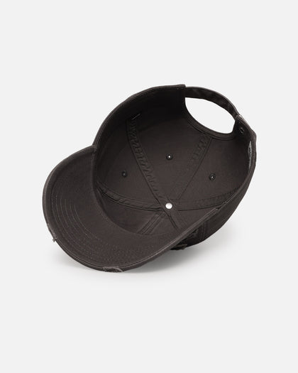 Ed Hardy Distressed Strapback Cap Washed Black