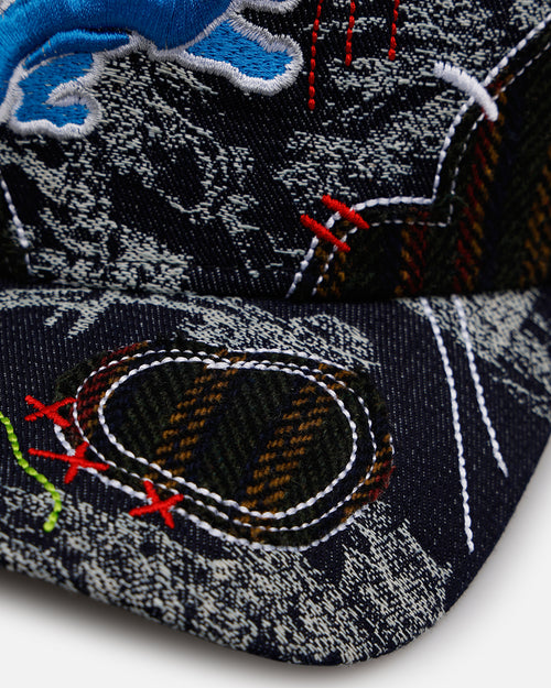 New Era Detroit Lions 'Running Stitch' 9FORTY A-Frame Snapback Multi