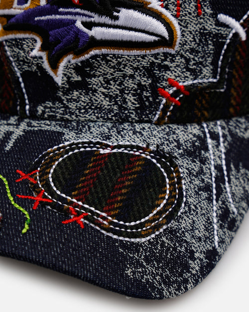 New Era Baltimore Ravens 'Running Stitch' 9FORTY A-Frame Snapback Multi