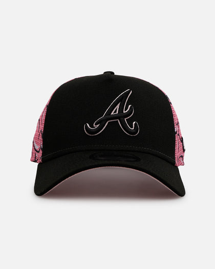 New Era Atlanta Braves 'Thoughtful' 9FORTY A-Frame Trucker Snapback Black/Pink