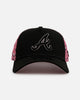New Era Atlanta Braves 'Thoughtful' 9FORTY A-Frame Trucker Snapback Black/Pink