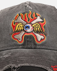 Von Dutch Flying Eye Dad Strapback Hat Black