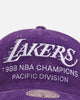 Mitchell & Ness Los Angeles Lakers 'Worldwide' Deadstock Corduroy Snapback Purple