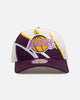 Mitchell & Ness Los Angeles Lakers 'Shark Tooth' Pro Pinch Snapback Cream/Purple