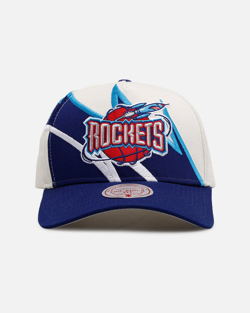 Mitchell & Ness Houston Rockets 'Shark Tooth' Pro Pinch Snapback Cream/Navy