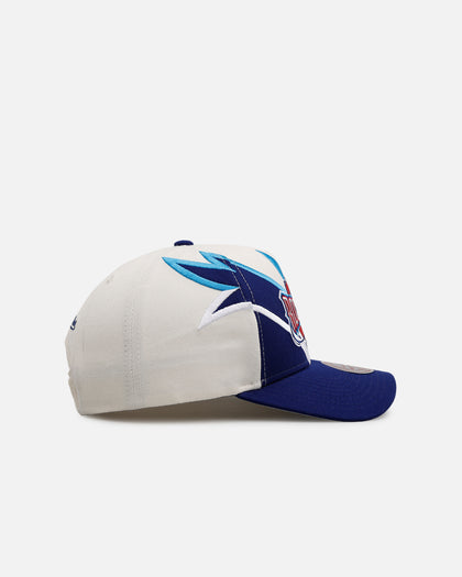 Mitchell & Ness Houston Rockets 'Shark Tooth' Pro Pinch Snapback Cream/Navy