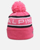 New Era X Alpine Team Cuff Knit Beanie Pink