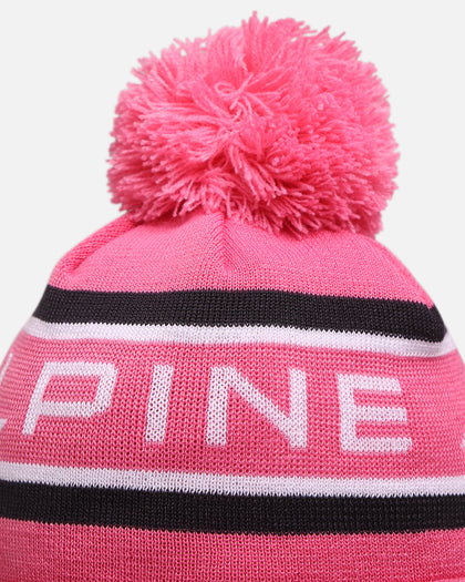 New Era X Alpine Team Cuff Knit Beanie Pink