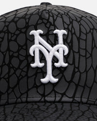 New Era New York Mets 'Croc Skin' 9FORTY A-Frame Snapback Black
