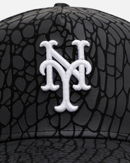 New Era New York Mets 'Croc Skin' 9FORTY A-Frame Snapback Black