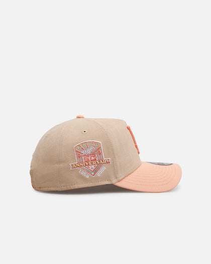 New Era Los Angeles Dodgers 'Peach Suede' 9FORTY A-Frame Snapback Peach