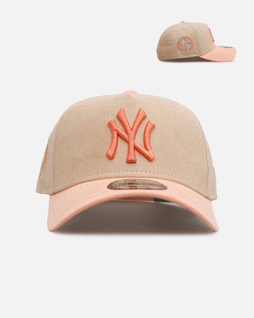 New Era New York Yankees 'Peach Suede' 9FORTY A-Frame Snapback Peach