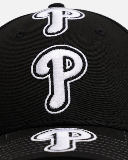 New Era Philadelphia Phillies 'Spine' 9FORTY A-Frame Strapback Black/White