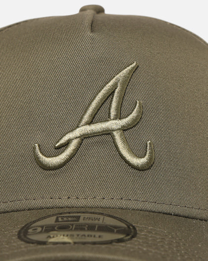 New Era Atlanta Braves 'Tonal Olive' 9FORTY A-Frame Snapback Olive