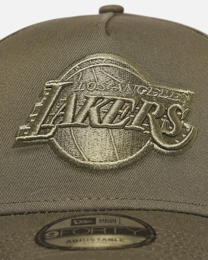 New Era Los Angeles Lakers 'Tonal Olive' 9FORTY A-Frame Snapback Olive