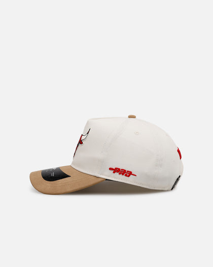 Pro Standard Chicago Bulls 'Signature Suede' Pro Pinch Strapback Eggshell