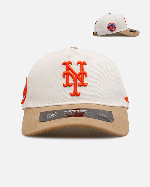 Pro Standard New York Mets 'Signature Suede' Pro Pinch Strapback Eggshell
