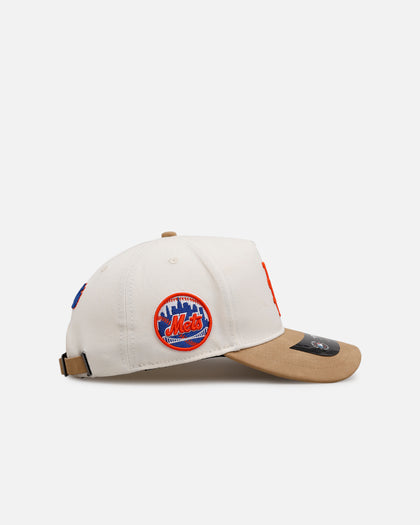 Pro Standard New York Mets 'Signature Suede' Pro Pinch Strapback Eggshell