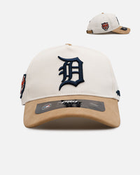 Pro Standard Detroit Tigers 'Signature Suede' Pro Pinch Strapback Eggshell