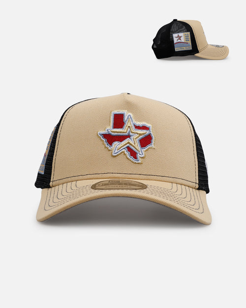 New Era Houston Astros 'Vintage Truckers' 9FORTTY A-Frame Trucker Snapback Vegas Gold