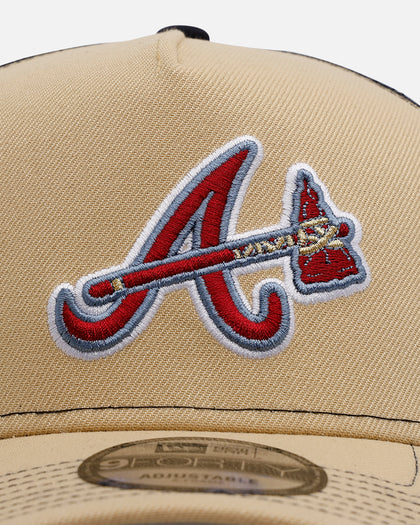 New Era Atlanta Braves 'Vintage Truckers' 9FORTTY A-Frame Trucker Snapback Vegas Gold