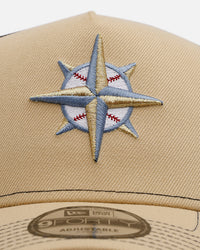 New Era Seattle Mariners 'Vintage Truckers' 9FORTTY A-Frame Trucker Snapback Vegas Gold