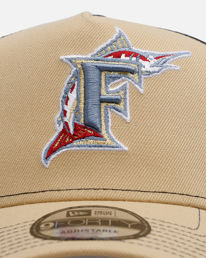 New Era Florida Marlins 'Vintage Truckers' 9FORTTY A-Frame Trucker Snapback Vegas Gold