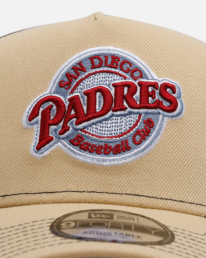 New Era San Diego Padres 'Vintage Truckers' 9FORTTY A-Frame Trucker Snapback Vegas Gold