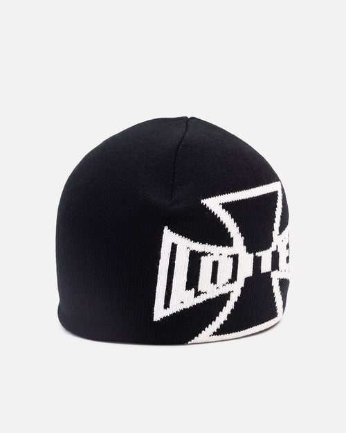 Loiter Motor Skull Knit Beanie Black