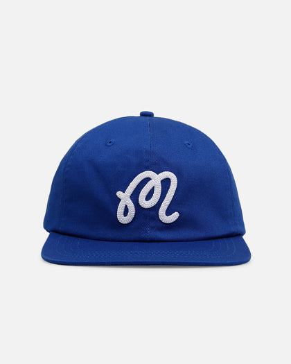 Malbon Script Chainstitch Snapback Blue