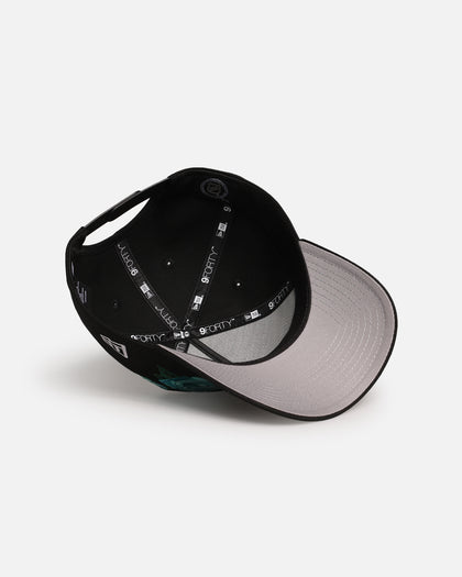 New Era Anaheim Ducks 'Aqua Rose Embroidery' 9FORTY A-Frame Snapback Black/Aqua