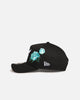 New Era Charlotte Hornets 'Aqua Rose Embroidery' 9FORTY A-Frame Snapback Black/Aqua