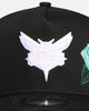 New Era Charlotte Hornets 'Aqua Rose Embroidery' 9FORTY A-Frame Snapback Black/Aqua