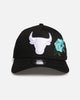 New Era Chicago Bulls 'Aqua Rose Embroidery' 9FORTY A-Frame Snapback Black/Aqua